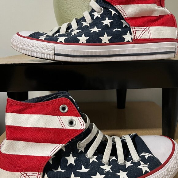 EUC CTAS EASY SLIP (YOUTH/JUNIOR) "OLD GLORY" ( Jr. 5) Converse ☆ - Picture 7 of 7